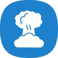 Explosion Glyph Curve Icon Design vector