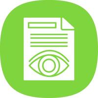Document Glyph Curve Icon Design vector
