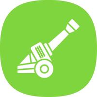 Artillery Glyph Curve Icon Design vector