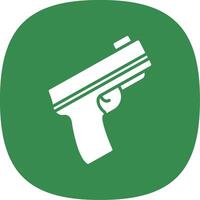 pistola glifo curva icono diseño vector