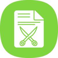 Document Glyph Curve Icon Design vector