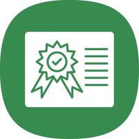 Certificate Glyph Curve Icon Design vector