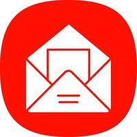 Envelope Glyph Curve Icon Design vector