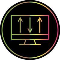 Server Control Line Gradient Due Color Icon Design vector