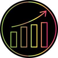 Growth Line Gradient Due Color Icon Design vector