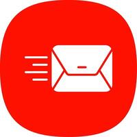 Envelope Glyph Curve Icon Design vector