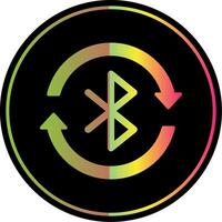 Bluetooth Glyph Due Color Icon Design vector