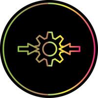 Integeation Line Gradient Due Color Icon Design vector