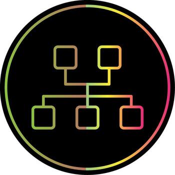 mapa del sitio línea degradado debido color icono diseño vector