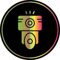 Camera Flash Glyph Due Color Icon Design vector