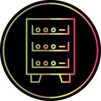 Server Cabinet Line Gradient Due Color Icon Design vector