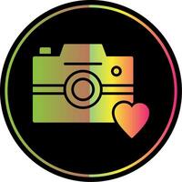 Photo Camera Glyph Due Color Icon Design vector