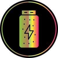 Battery Status Glyph Due Color Icon Design vector