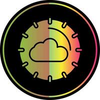 Cloud Computing Glyph Due Color Icon Design vector