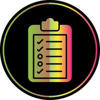 Checklist Glyph Due Color Icon Design vector