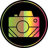 Camera Glyph Due Color Icon Design vector
