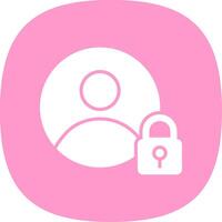 User Glyph Curve Icon Design vector
