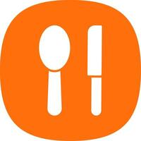 Cutlery Glyph Curve Icon Design vector