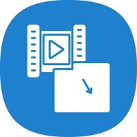 Footage Glyph Curve Icon Design vector