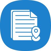 Document Glyph Curve Icon Design vector