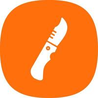 Knife Glyph Curve Icon Design vector