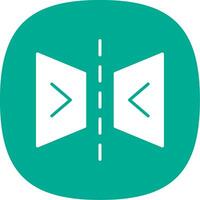 Reflect Glyph Curve Icon Design vector