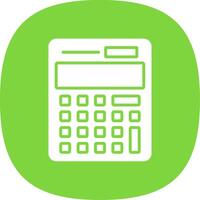 Calculator Glyph Curve Icon Design vector