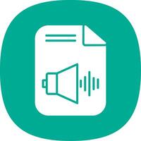 Audio File Glyph Curve Icon Design vector