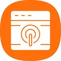 Browser Glyph Curve Icon Design vector