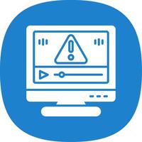 Error Glyph Curve Icon Design vector