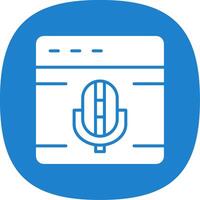 Browser Glyph Curve Icon Design vector