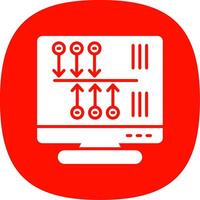 TimeLine Circle Multi Circle Glyph Curve Icon Design vector