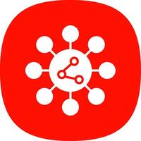 Share Glyph Curve Icon Design vector