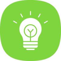 Bulb Glyph Curve Icon Design vector
