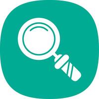 Magnifying Glass Glyph Curve Icon Design vector