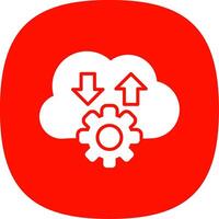 Cloud Glyph Curve Icon Design vector