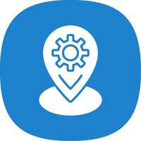 Location Glyph Curve Icon Design vector
