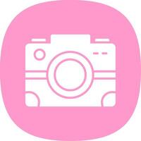 Camera Glyph Curve Icon Design vector