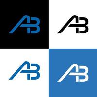 letter A B creative logo design vector