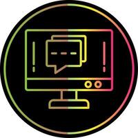Info Chat Line Gradient Due Color Icon Design vector