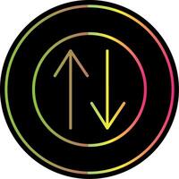 Swap Line Gradient Due Color Icon Design vector