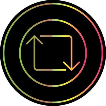 Loop Line Gradient Due Color Icon Design vector
