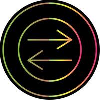 Swap Line Gradient Due Color Icon Design vector