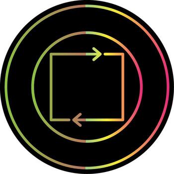 Loop Line Gradient Due Color Icon Design vector