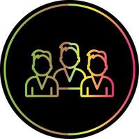 Group Team Line Gradient Due Color Icon Design vector