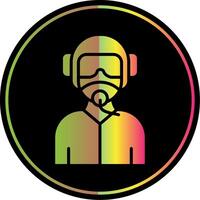 Pilot Glyph Due Color Icon Design vector