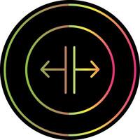 SPLIT Line Gradient Due Color Icon Design vector