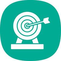 Target Glyph Curve Icon Design vector