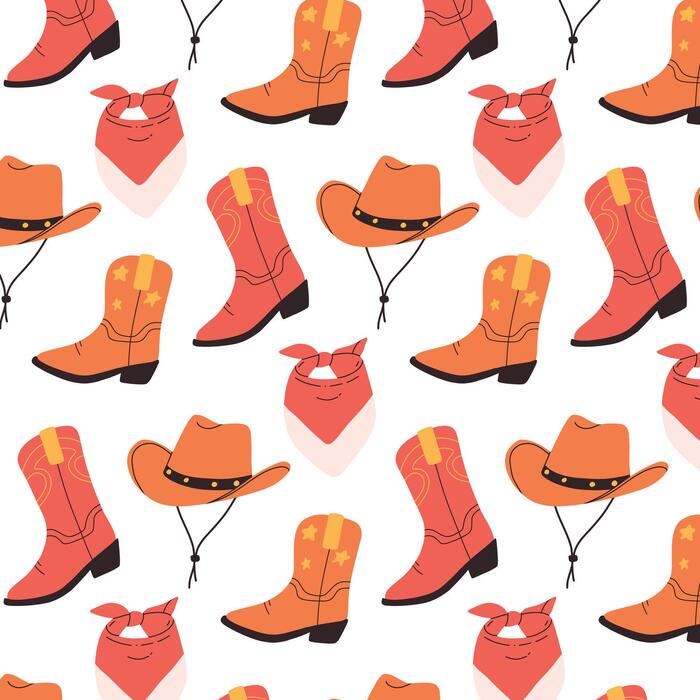 Cowboy Boot Pattern Vector Art, Icons, and Graphics for Free Download