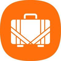 Suitcase Glyph Curve Icon Design vector